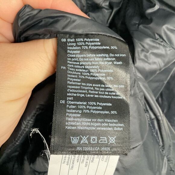 Helly Hansen Parka Womens Large Black Quilted‎ Insulated Hooded zip Puffer Coat - Picture 7 of 10